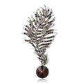 Alloy Rhinestone Feather Brooch Pin For Suits And Jackets view 2