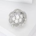 Alloy Zircon Flower Brooch For Elegant Suit And Clothing Decoration view 5