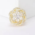 Alloy Zircon Flower Brooch For Elegant Suit And Clothing Decoration view 4