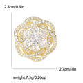 Alloy Zircon Flower Brooch For Elegant Suit And Clothing Decoration view 6