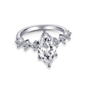 Gold Marquise Zircon Inlaid Wedding Ring European American Fashion Jewelry For Women view 3