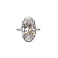 European Silver Minimalist Oval Zircon Women's Ring Luxury Bridal Wedding Hand Jewelry view 4