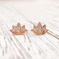 Trendy Mini Floral Stud Earrings, Delicate Small No Remove Sleep Ear Jewelry For Student Accessories view 1