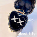 Minimalist Cross Zircon Stud Earrings For Women, Cool Style X Shape Letter Ear Jewelry view 4