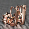 Elegant Geometric Women's Ear Cuffs With Zircon Rose Gold Plated Earrings Supply view 4