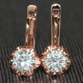 Elegant Geometric Women's Ear Cuffs With Zircon Rose Gold Plated Earrings Supply view 1