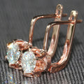 Elegant Geometric Women's Ear Cuffs With Zircon Rose Gold Plated Earrings Supply view 2