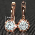Elegant Geometric Women's Ear Cuffs With Zircon Rose Gold Plated Earrings Supply view 5