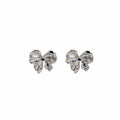 Elegant Irregular Liquid Metal Butterfly Rhinestone Asymmetric Long Tassel Water Drop Stud Earrings view 5