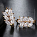 Fashion Leaf Wheat Ear Cuff Earrings For Women With Paved Zircon Stones, Elegant Ear Jewelry view 5