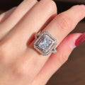 Vintage Engagement Ring For Women, Light Luxury Zircon Closed Band Wedding Anniversary Gift Jewelry view 4
