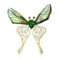 Copper Zircon Acrylic Butterfly Brooch Pin For Women's Clothing view 1