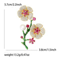 Copper Zircon Plum Blossom Brooch Pin For Suits And Dresses view 5