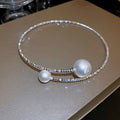 Personalized Copper Pearl Open Collar Choker Necklace Geometric Summer Statement Jewelry view 4
