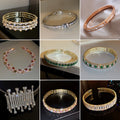 2026 New Luxury Metal Flower Rhinestone Bangle Korean Style Elegant Bracelet view 1