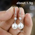 Baroque Artificial Pearl Drop Earrings Elegant Bridal Ear Hooks Celebrity Style Earrings For Women view 5