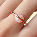 Summer Vacation Beach Style Geometric Blue Faux Opal Ring, New Cross Border Fashion Jewelry For Women view 3