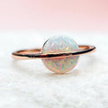 Summer Vacation Beach Style Geometric Blue Faux Opal Ring, New Cross Border Fashion Jewelry For Women view 2
