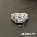 New Cross Border Wedding Rings, Light Luxury Designer Couple Rings With Romantic Bridal Jewelry Style view 5