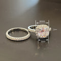 Fashion Couple Ring Two Piece Set With Four Prong Zircon Stone, Wedding Jewelry view 4