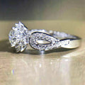 Fashion OL Flower Bud Shape Zircon Women's Ring Trendy Style Ring With Individual Packaging view 3