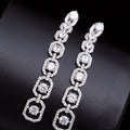 Luxury French Style Long Drop Earrings For Women, Slim Elegant Banquet Dress Jewelry view 3