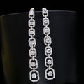 Luxury French Style Long Drop Earrings For Women, Slim Elegant Banquet Dress Jewelry view 4