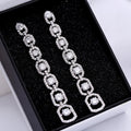 Luxury French Style Long Drop Earrings For Women, Slim Elegant Banquet Dress Jewelry view 2