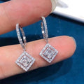 Niche Design Light Luxury Sparkling Cubic Zirconia Drop Earrings, Vintage Commute Earrings For Women view 4