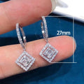 Niche Design Light Luxury Sparkling Cubic Zirconia Drop Earrings, Vintage Commute Earrings For Women view 5