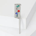 Alloy Rhinestone Comb Brooch Pin For Vintage Fashion Apparel view 5