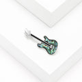 Alloy Abalone Shell Guitar Brooch Lapel Pin For Suit Decoration view 2