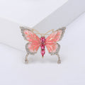 Alloy Rhinestone Enamel Butterfly Brooch Pin For Cardigans And Coats view 4