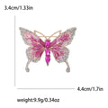 Alloy Rhinestone Enamel Butterfly Brooch Pin For Cardigans And Coats view 6