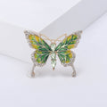 Alloy Rhinestone Enamel Butterfly Brooch Pin For Cardigans And Coats view 2
