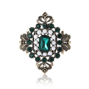 Alloy Rhinestone Baroque Brooch Pin For Elegant Coat Decoration