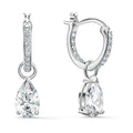 Simple Elegant Water Drop Zircon Earrings For Women With Detachable Dangle Ear Drops view 4
