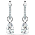 Simple Elegant Water Drop Zircon Earrings For Women With Detachable Dangle Ear Drops view 3