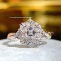 Minimalist Floral Full Cubic Zirconia Ring For Women, European Banquet Engagement Jewelry view 5