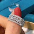 European Copper Platinum Plated Hollow Ring For Women Creative Fashion Jewelry view 2
