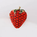 Alloy Rhinestone Strawberry Brooch Pin For Summer Shirts And Clothing view 4