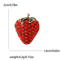 Alloy Rhinestone Strawberry Brooch Pin For Summer Shirts And Clothing view 5