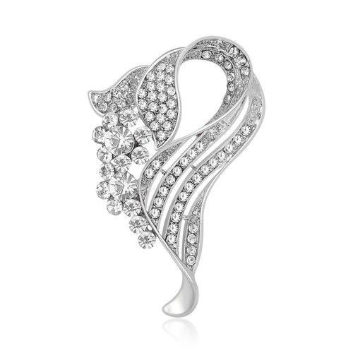 Alloy Rhinestone Brooch Pin For Elegant Clothing And Lapel Decoration