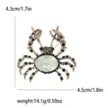 Alloy Rhinestone Crab Brooch Pin For Suits And Shirts view 6