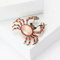 Alloy Rhinestone Crab Brooch Pin For Suits And Shirts view 3