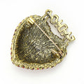 Alloy Rhinestone Red Heart Brooch For Creative Unisex Fashion Accessories view 4