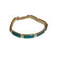 Gold Plated Cat Eye Stone Zircon Geometric Bangle Korean Style Light Luxury Jewelry view 5