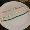 Gold Plated Cat Eye Stone Zircon Geometric Bangle Korean Style Light Luxury Jewelry view 3