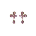 Sweet Cool Butterfly Rhinestone Teardrop Metal Drop Earrings For Women view 5