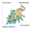 Alloy Peacock Brooch For Creative Fashion Clothing Accessories view 5